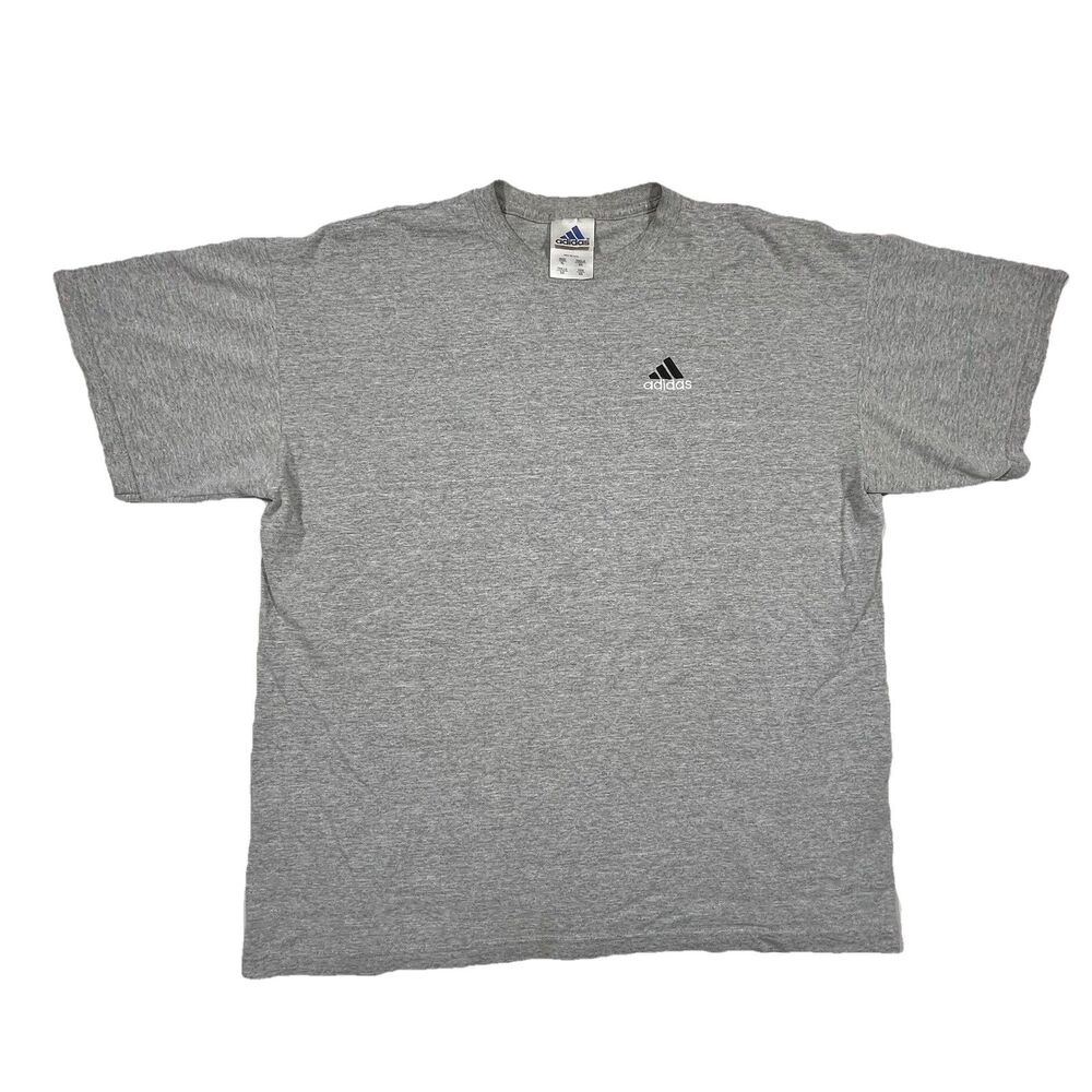 Vintage Adidas Grey Small Logo Short Sleeve T Shirt Men’s Large